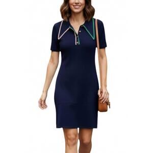 NEW JOOSTRICOT short sleeve mini polo dress in uluwatu